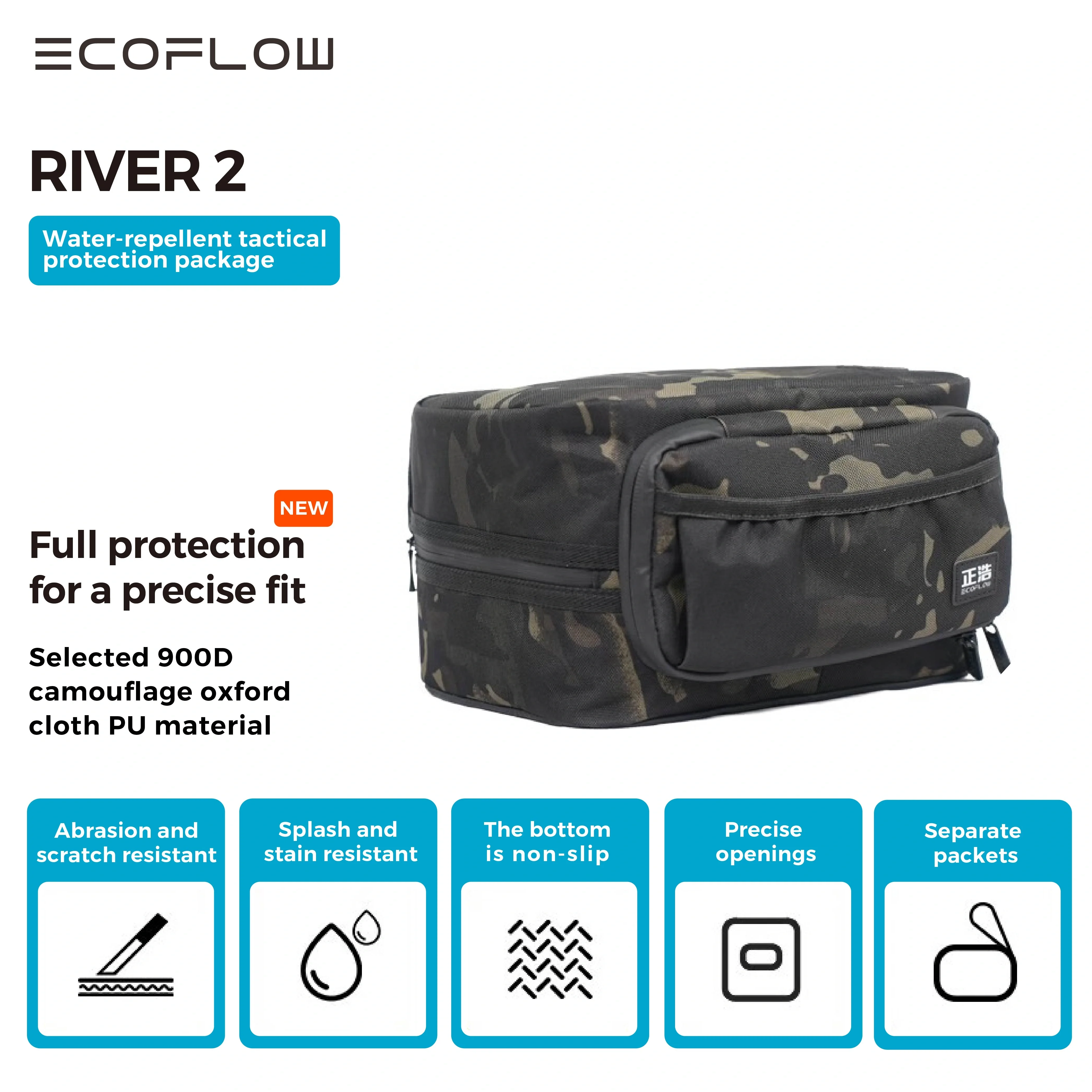 ECOFLOW-River 2 Camouflage Bag Portable Outdoor Power Supply Bag UP