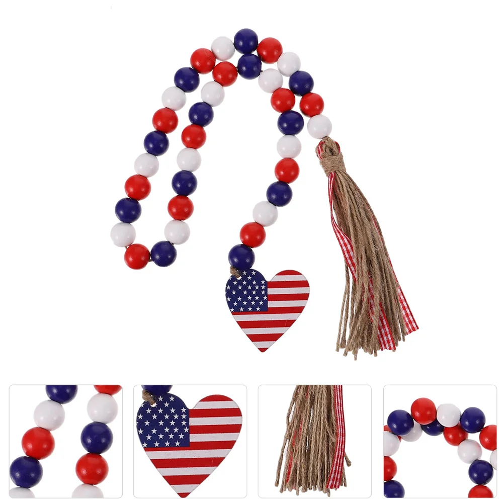 

Wood Bead Colorful Beads Garlands Tassel Decorations Wall Hangings Party Supplies Colorful Beads Garland Heart Shape Pendant