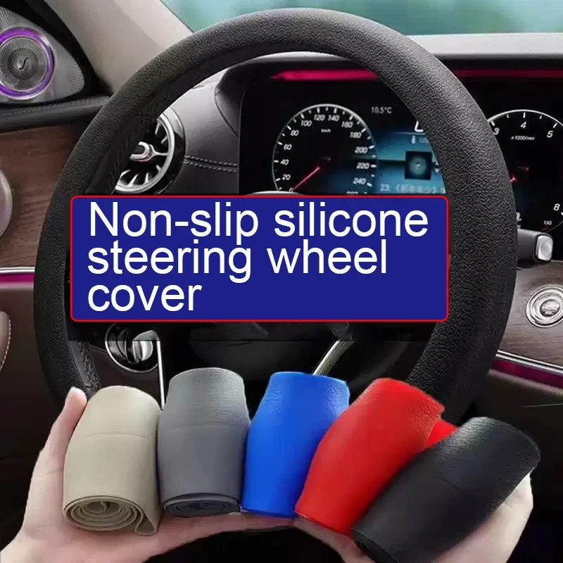 

Car Universal Silicone Steering Wheel Cover Non-slip For Ford Toyota VW Skoda BMW AUDI BYD LADA NISSAN HONDA VOLVO AVATR AION