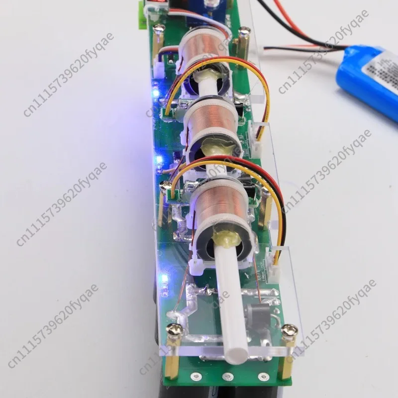 Integrated electromagnetic gun, simple multi-stage DIY coil gun kit, physics experiment teaching science and education model