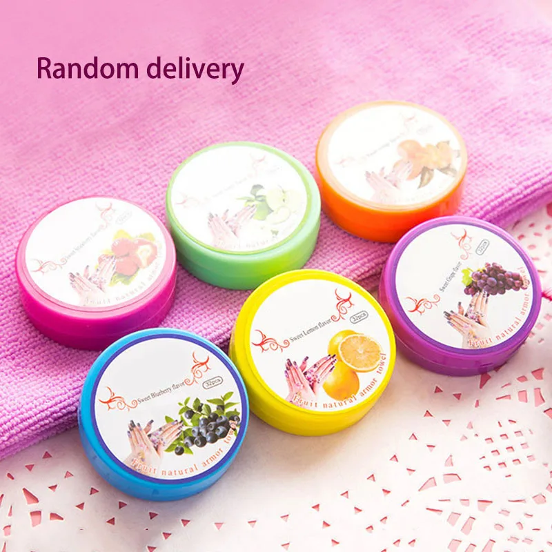 Nail Polish Remover Jar Fruit Scented Flavor Wraps Paper Cloth Towel Wet Wipes Nail Art Vanish Removal Nail Art Tools