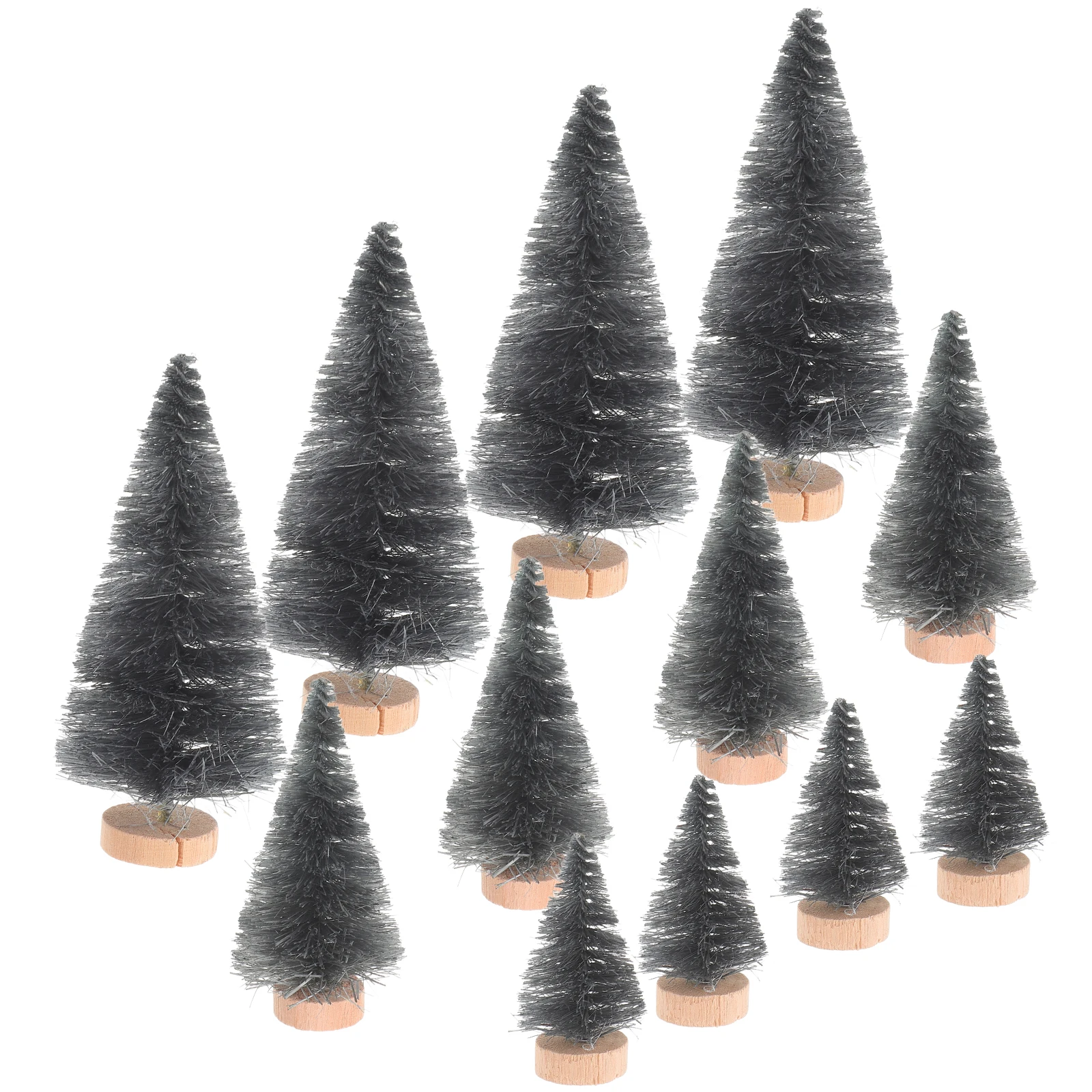 

12Pcs Black Mini Tree Decor Artificial Pine Trees for Halloween Haunted House Party Favors Spooky Home Bar Decorations Coffin