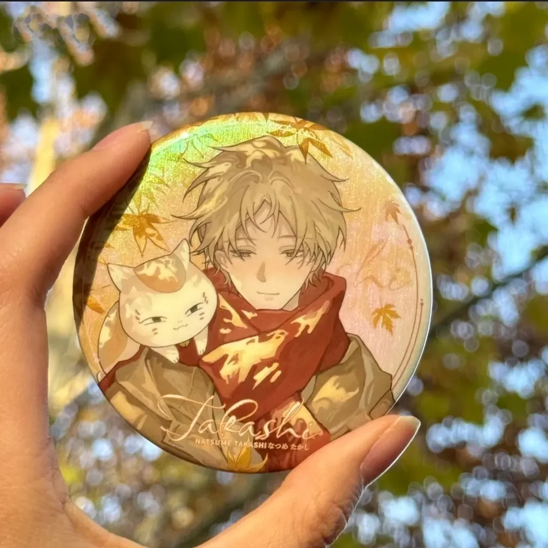 New Takashi Natsume Badge Coincidence Anime Peripherals Schoolmate Cute Cartoon Pendant Ornaments Creative Unique Badge Gifts