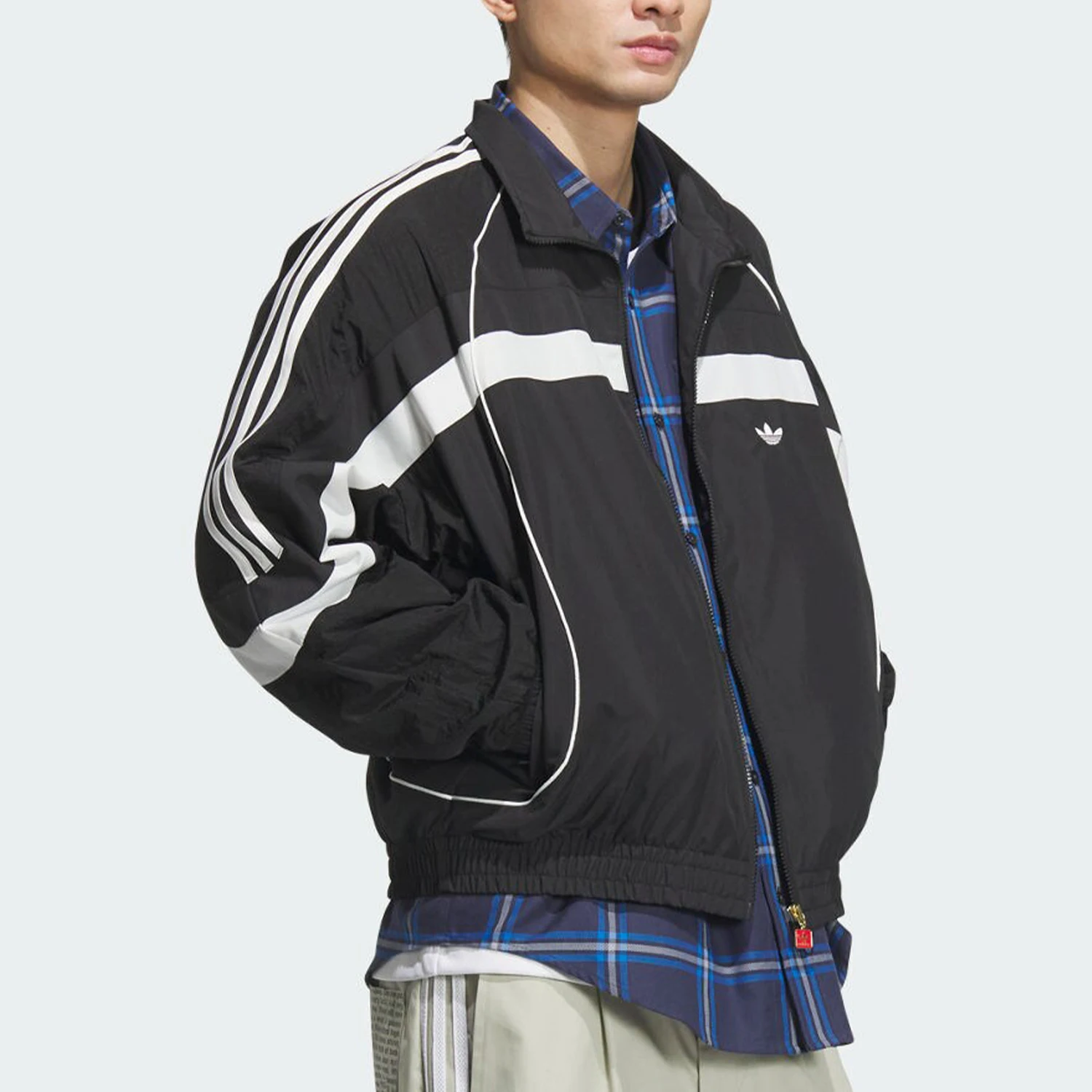 Adidas Originals Men's Stand Collar Fleece Lined Warm Jacket JN3796