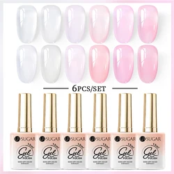 UR SUGAR 15ml Kit/Set Jelly Nude Pink Gel Nail Polish White Translucent Soak Off Gel Vernis Semi Permanent Need UV Nail Art