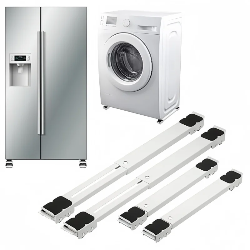 2PCS/Set Refrigerator Washing Machine Base Holder 24 Universal Wheels Strong Load Adjustable Furniture Moving Tools