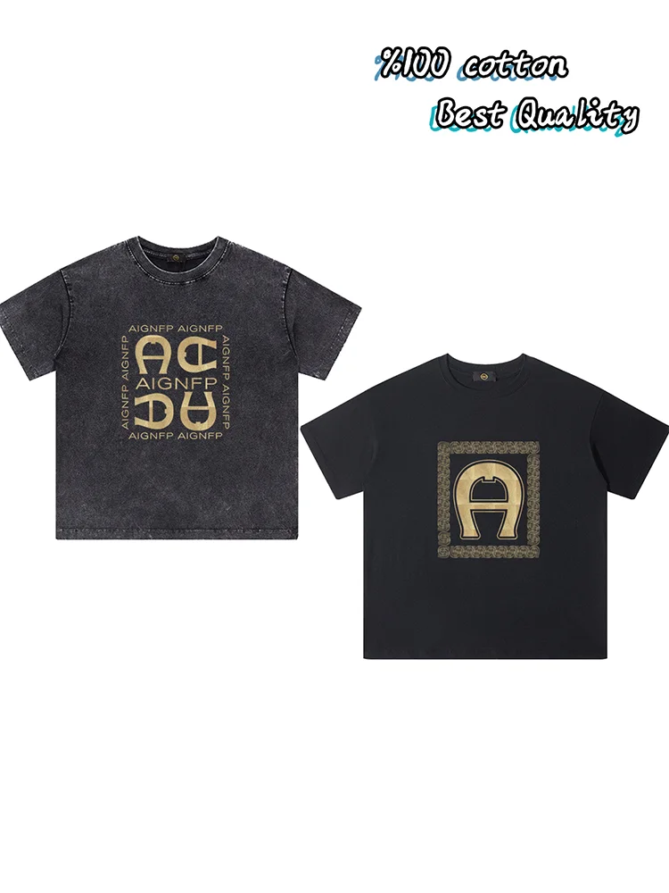 

2025 New Kids Tees Summer Boys Clothes Half sleeve Tops Cotton Children's Clothing Golden letter print Trend Teen Casual Wear