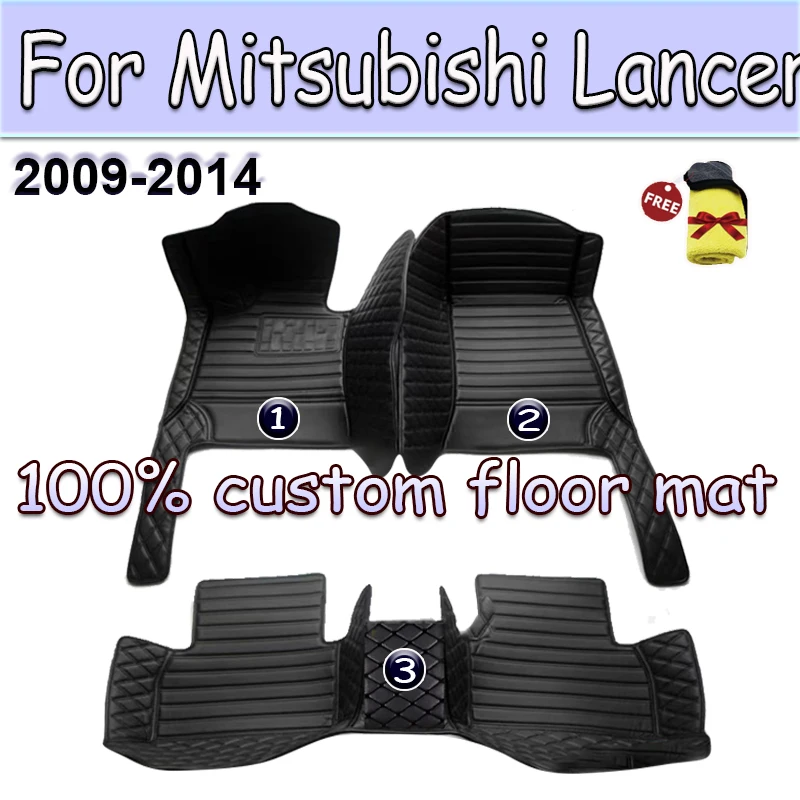 Car Floor Mat For Mitsubishi Lancer II Cedia Virage 2009~ 2014 Accesorios Para Auto Non-slip Floor Mats Car Accessories Interior