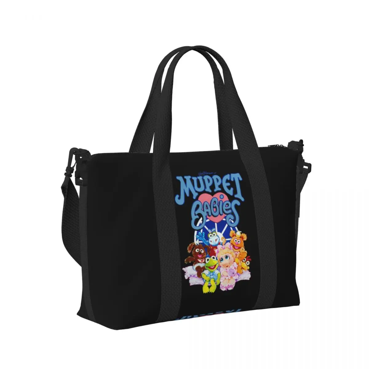 

Muppet Babies Пляжная дорожная сумка Большая вместительная сумка-тоут для тренажерного зала Йога Женская дорожная сумка для покупок