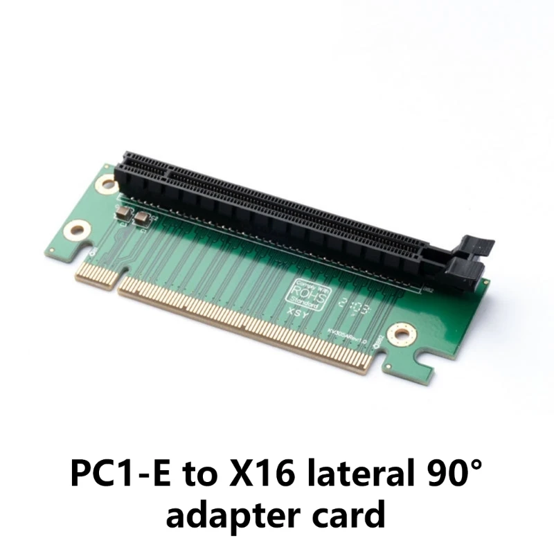 

PCIe3.0 X16 Male to Female GPU Risers Card,Vertical Graphics Extension for Improve Airflows 90°PCIe 16x Risers Card