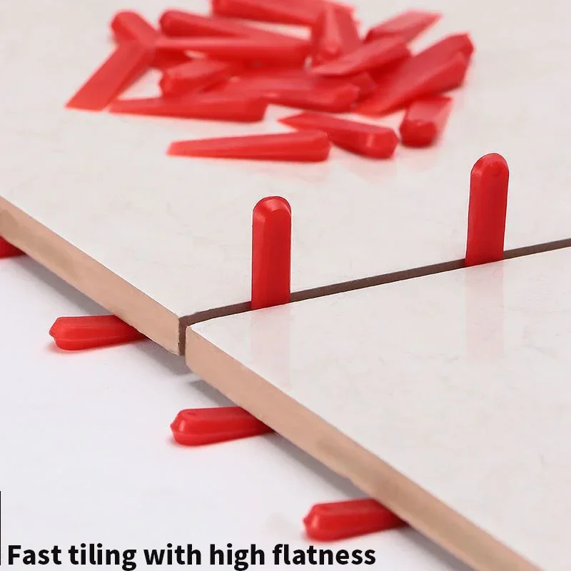 100Pcs/Pack Reusable Tile Leveling System Spacers Positioning Clips Wedge for Wall Floor Ceramic Gaps Locator Leveler Level