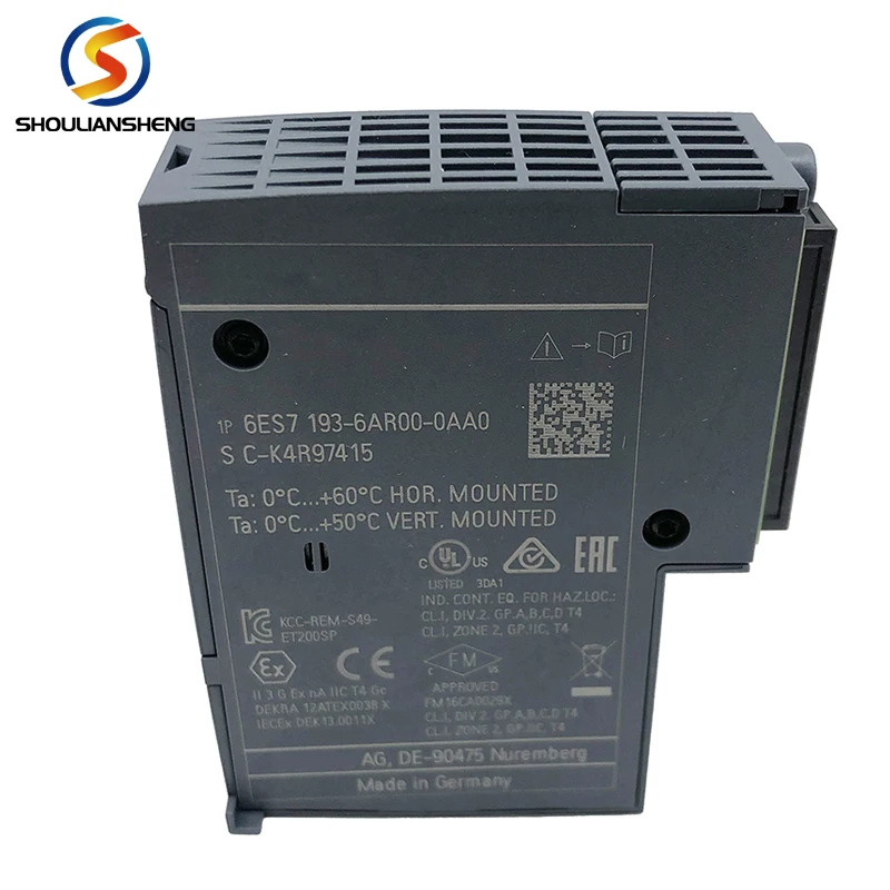 

Контроллер PLC 6ES7193-6AR00-0AA0 6ES71936AR000AA0 ET200SP, новый, оригинальный, в наличии на складе