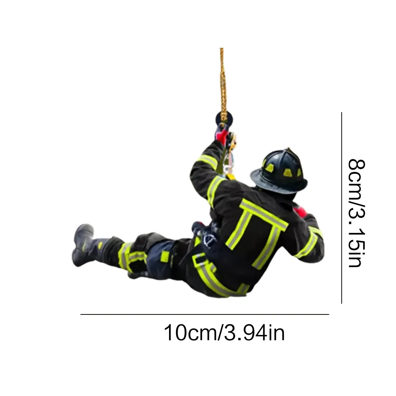 Personalized Firefighter Christmas Pendant Creative Wood Decoration And Keychain Fire Firefighter Peripheral Car Pendant