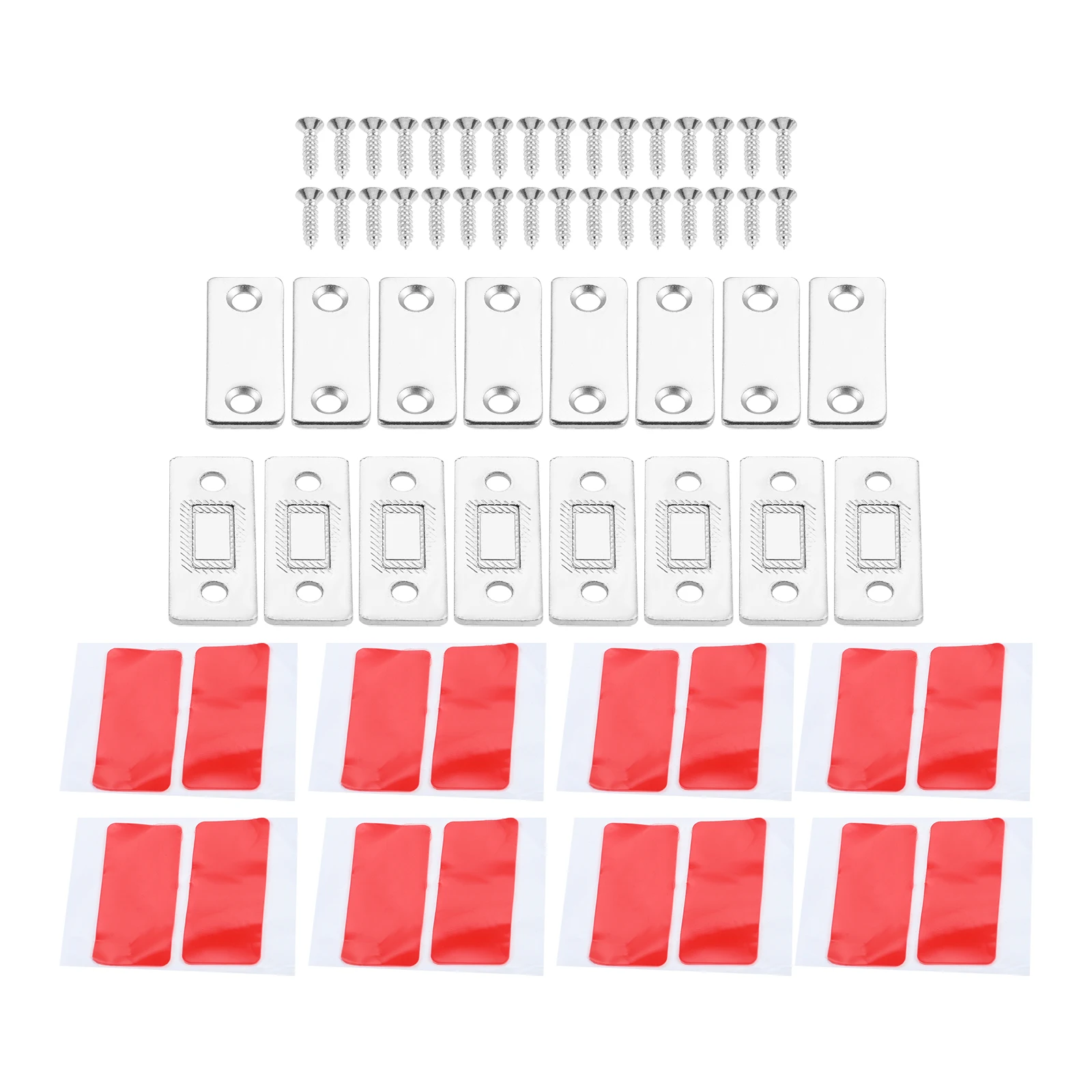 8PCS Magnetic Door Catches Ultra Thin Cabinet Magnets Stainless Steel Drawer Latch for Cupboard Wardrobe Sliding Closet Closure