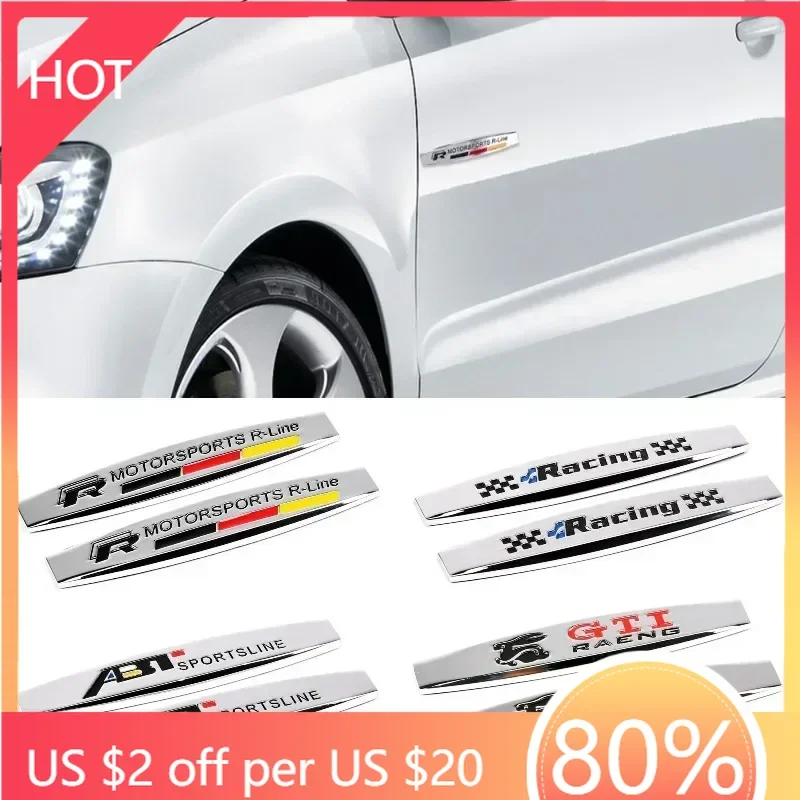 

Golf 3 4 MK3 MK4 2026 Hot For VW VOLKSWAGEN Car Side Fender Sticker Auto Rear Trunk Emblem Badge for Volkswagen Rline GTI ABT Go