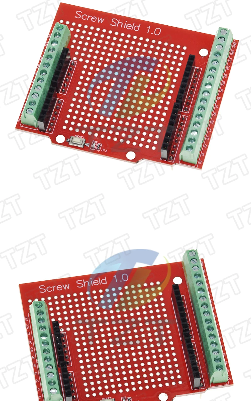 TZT 1/3PCS Proto Screw Shield V1.0 Montierte Anschluss-Prototyp-Erweiterungsplatte für UNO R3 – Detail 4