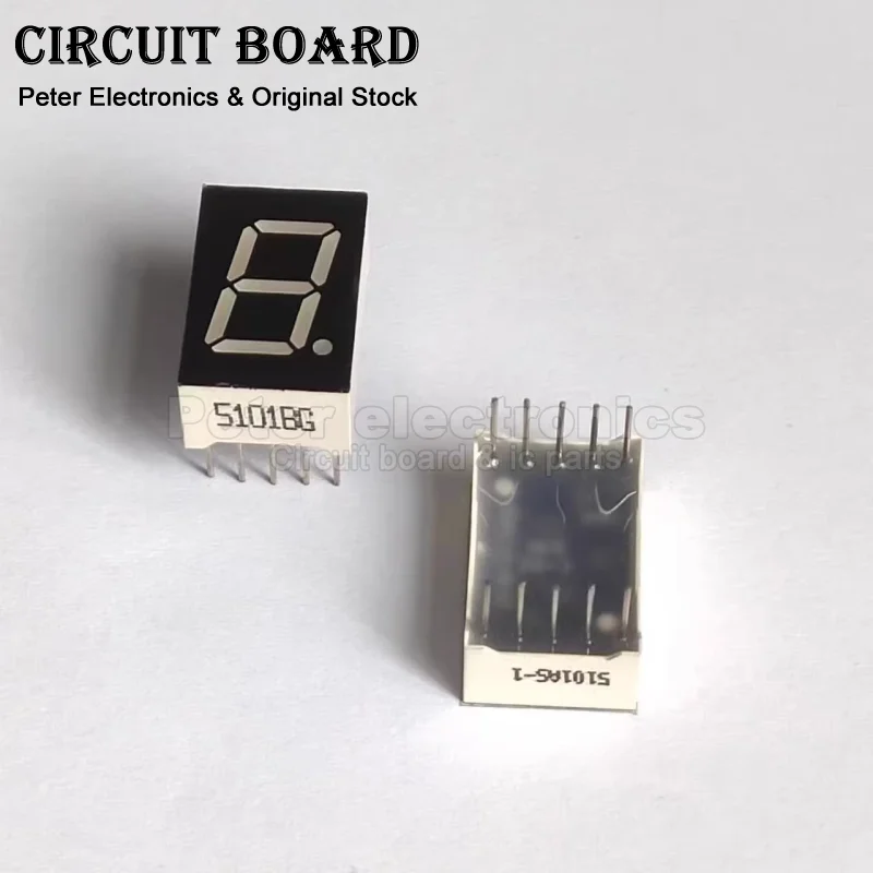 5pcs 0.5inch 1Bit LED Digits Display High-light Red Cathode 5011AS/AH Anode 5101BH/BS Red 8 Figure display Light