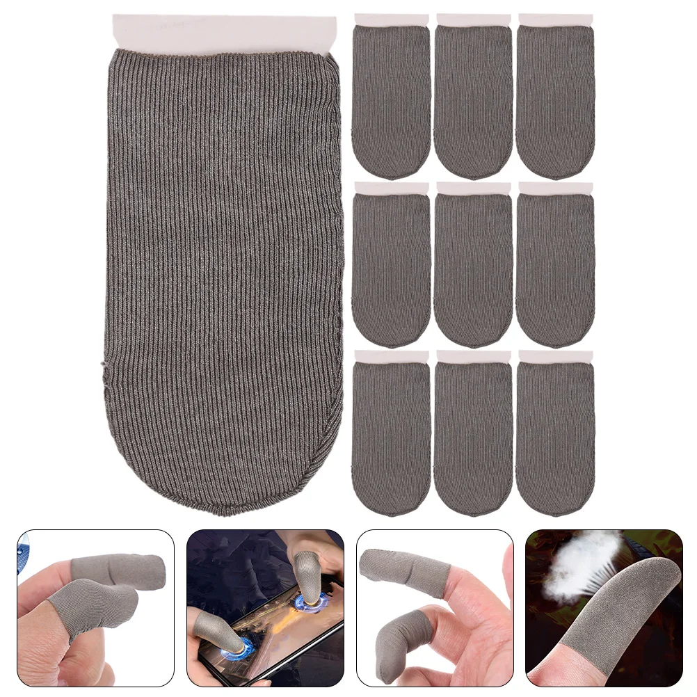 

10 Pcs Touchscreen Gloves Gaming Finger Covers Protection for Tips Sweat-resistant Protector Supplies Game