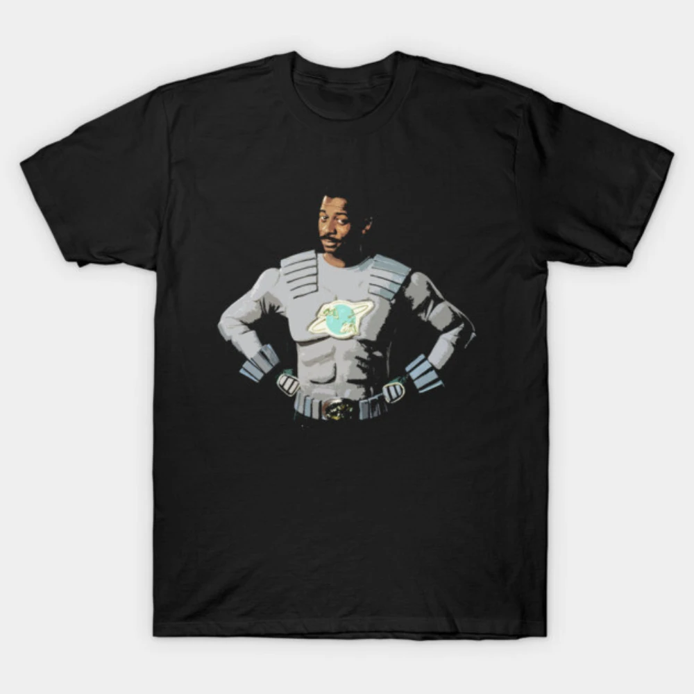 

Men Women Vintage Movie Meteor Man Planet Chest Logo Portrait Print Cotton Motorcycle T-shirt 90s Hero Short Sleeve Street Tee