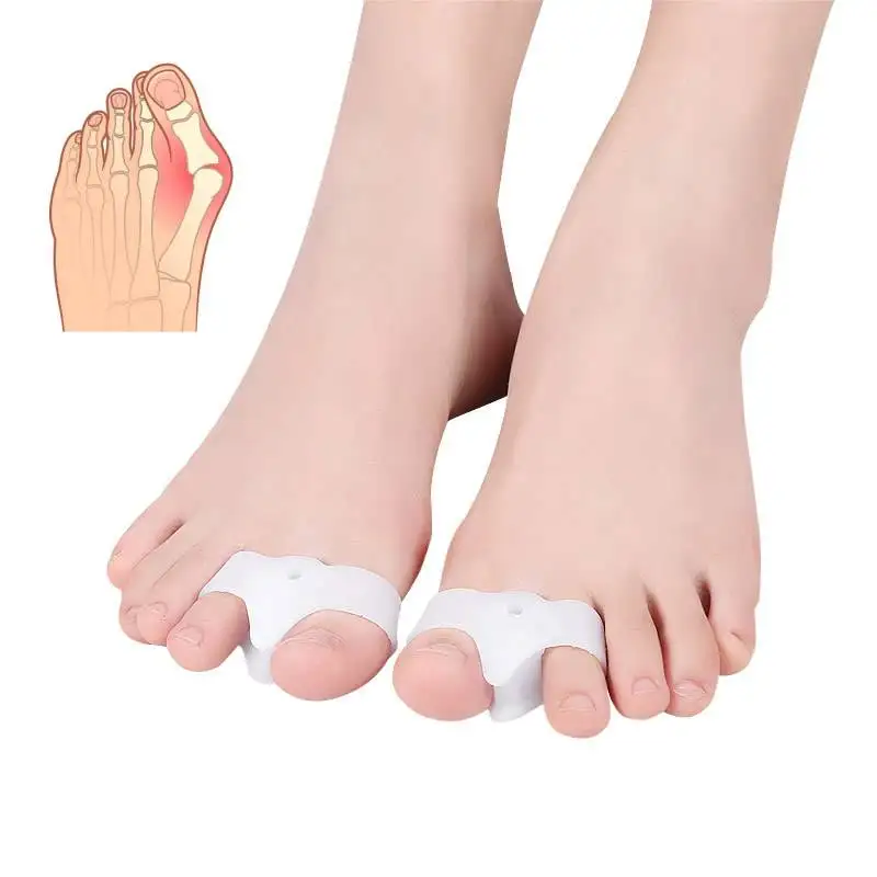 

2pcs=1pair Bunion Hallux Valgus Corrector Silicone Toe Spreader Separator Thumb Finger Correction Straightener Foot Care Tool