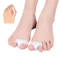 2 piezas = 1 pieza bunion hallux valgus corrector silicona estirador de dedos de los pies divisor corrector de pulgar herramienta de cuidado de pies