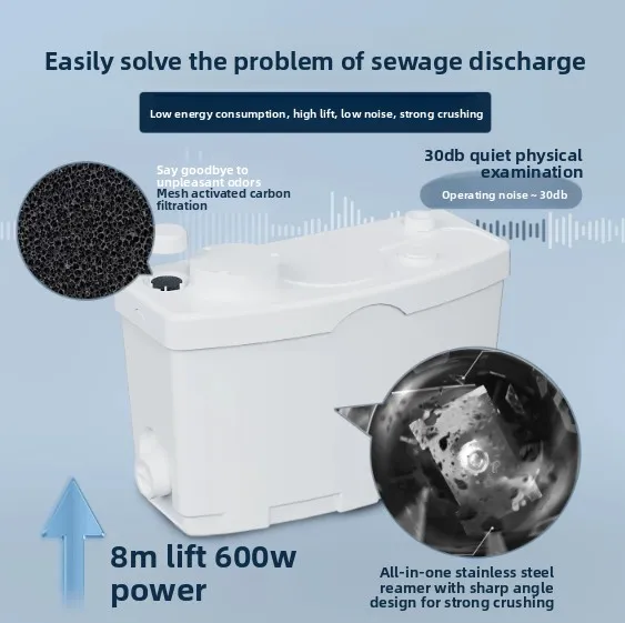 Household Automatic Sewage Pump, Household Sewage Fully Automatic Cutting, Shredding, and Lifting Device