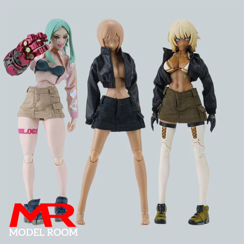 

1/12 Scale Female Short Jacket Cargo Short Skirt Clothes Model Fit 6'' Romankey NT-04 86TOYS Soldier Action Figure Body