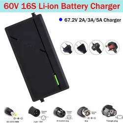 67.2V 2A 3A 5A lithium-ion battery charger for motorcycle battery pack 60V 16S intelligent fast charging