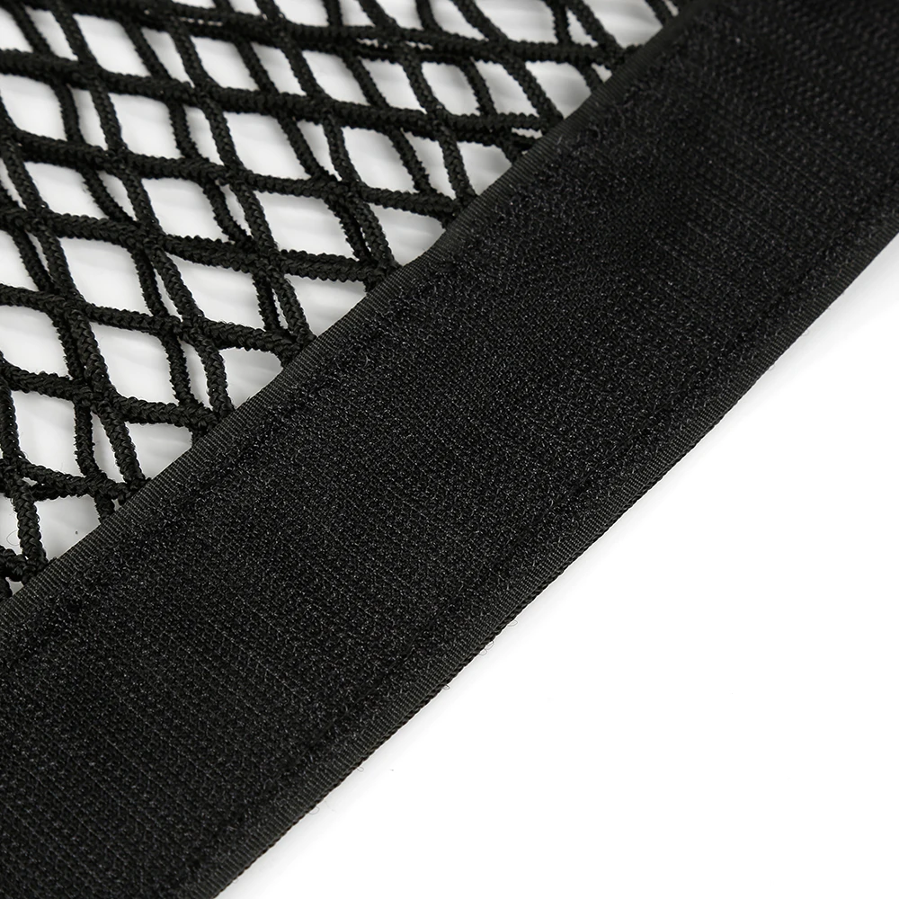 مقعد السيارة الخلفي الشبكي الخلفي ، شبكة سلسلة مرنة ، ملصق ، حقيبة تخزين عالمية ، قفص جيب ، منظم السيارات