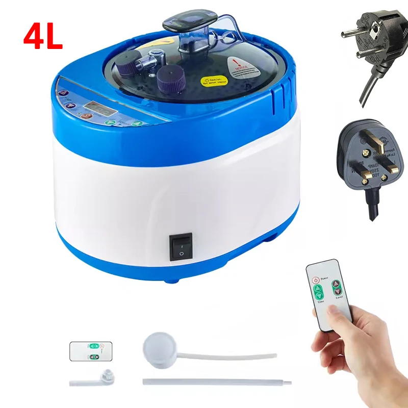 

4L 220V Sauna Steam Generator Portable Europlug Sauna Steamer with Remote Control Home Sauna Steam Pot Stainless Steel Pot