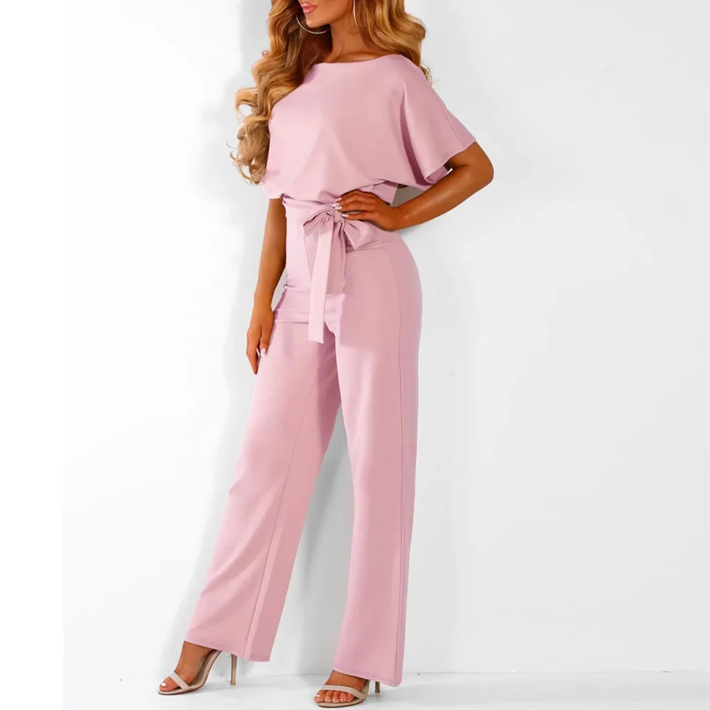 Jeugdige Vrouw Kleding Been Met Riem Vrouwen Korte Clubkleding Rechte Mouw Playsuit Jumpsuit Dames Jumpsuit Jumpsuit Jumpsuit Dames Dames