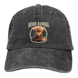 Bobr Kurwa Bober Beaver Bobr Baseball Cap Vintage Baseball Hats Men Outdoor Adjustable Dad Hats Cap