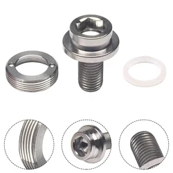 Bicycle Bottom Brackets Screw Hex With Dust Cover M8x15mm Alloy Square Hole Sealed Bolts Bike Accessories