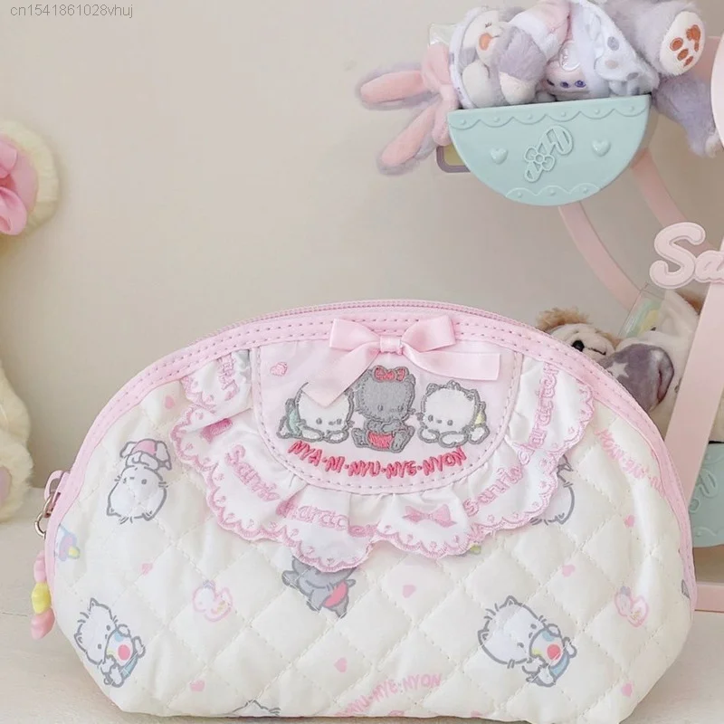 Cute Sanrio Duffle Bags Kawaii Designer Handbags Women Tote Female Shoulder Messenger Bag Y2k Cartoon Handbag Cosmetic Bag Lady