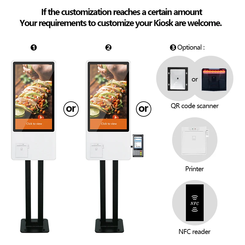 Imagen 3: Máquina de Pago con Pantalla Táctil para Servicio de Autoservicio de Comida Rápida