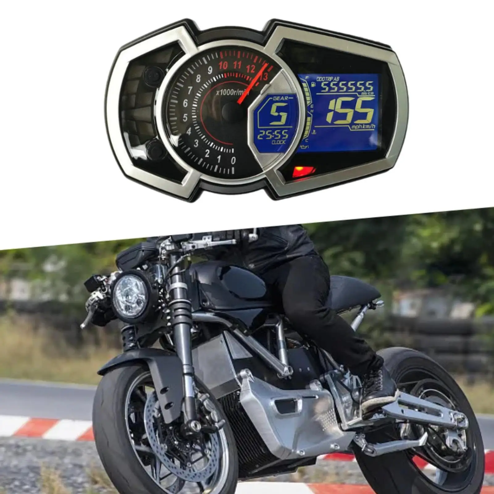 

Motorcycle Speedometer Sturdy Motorcycle Gauge for Kawasaki 650