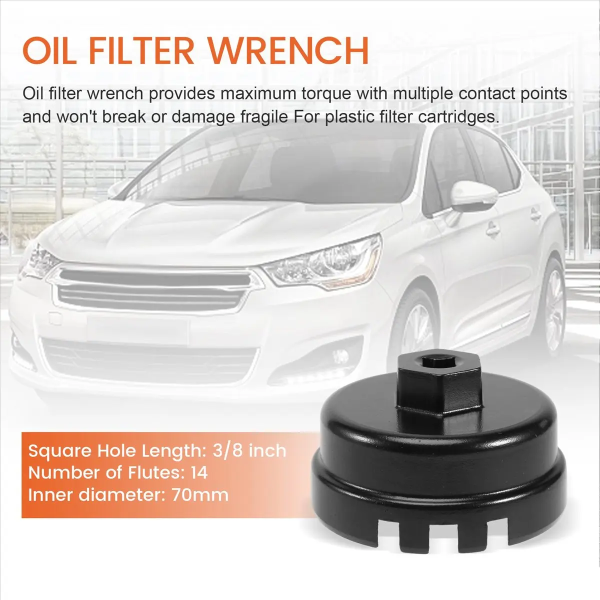 Super Sale 3/8Inch 14 Flutes Oil Filter Wrench Cap Housing Tool Remover Cup For TOYOTA Corolla Prius Rav4 Tundra Scion Lexus Ct2