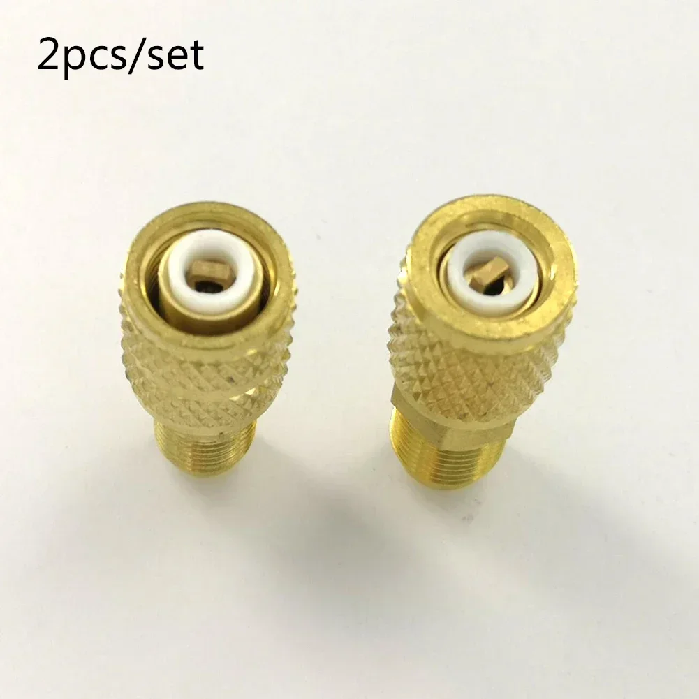 2PCS Adapter M 5/16 X F 1/4 SAE Air Conditioner Quick Couplers R32 R410a Refrigerant Air Conditioning Filling