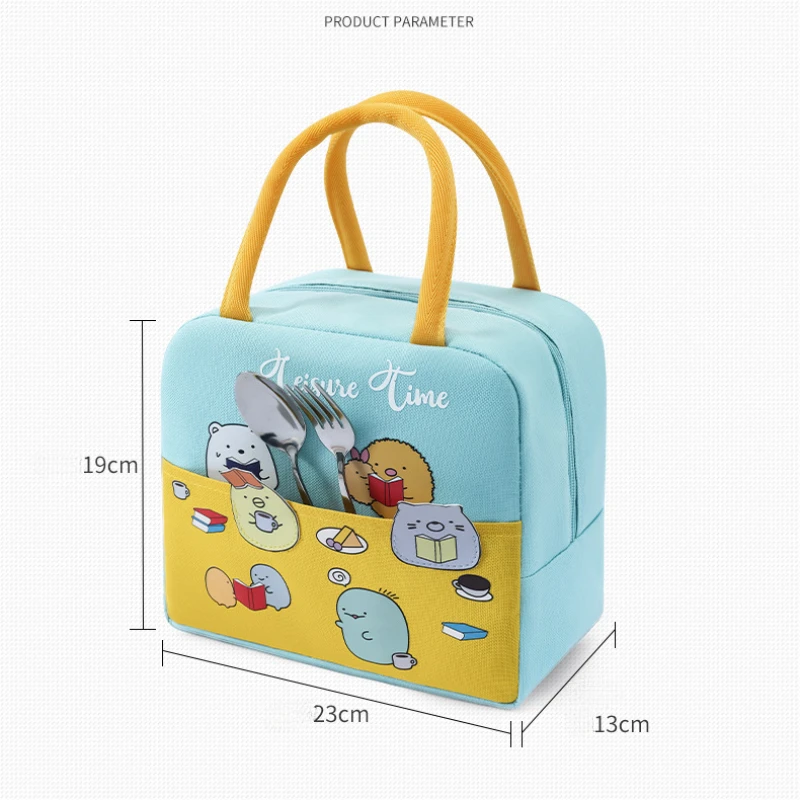 New Cartoon Portable Lunch Box Kid borsa termica per il pranzo per bambini borsa termica per la conservazione del foglio di alluminio addensata per