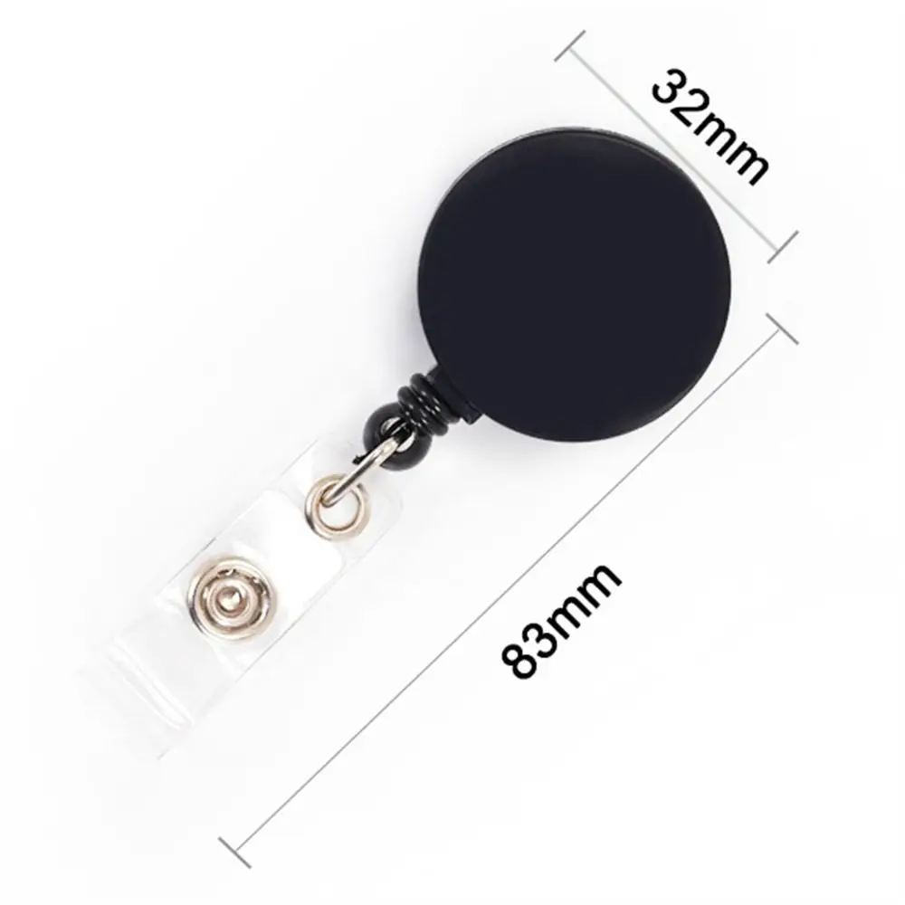 Belt Clip Retractable Badge Reels ID Lanyard Anti-Lost Easy-to-pull Buckle Nylon Rope Flat ID Cards Holder Hospital Use