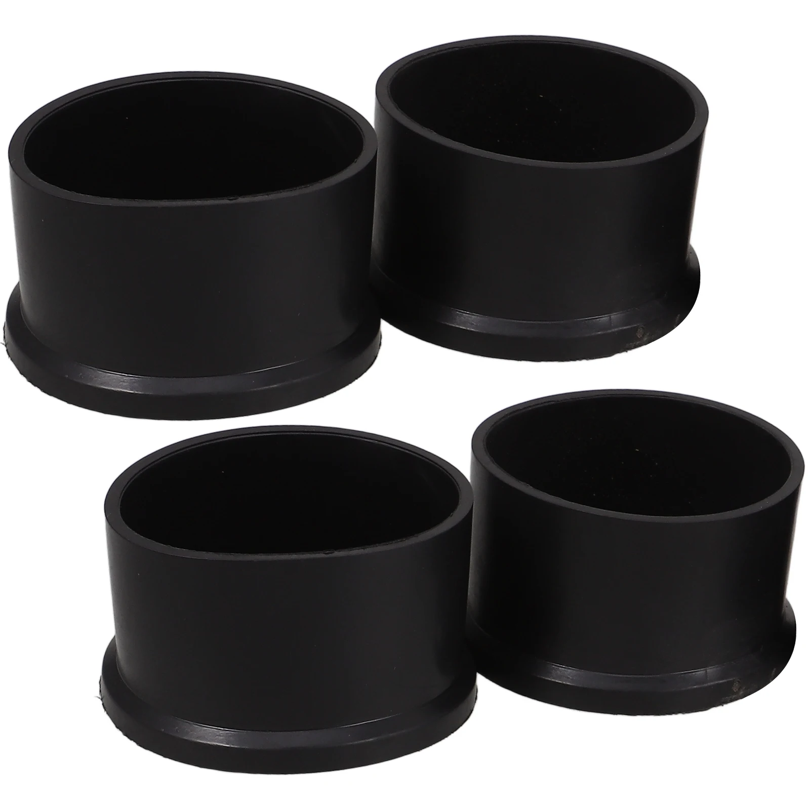 

4Pcs Rubber Chair Leg Caps Non-Slip Round Foot Covers Floor Protectors Rubber Pipe Leg End Caps for Tables Stools Hardwood Floor