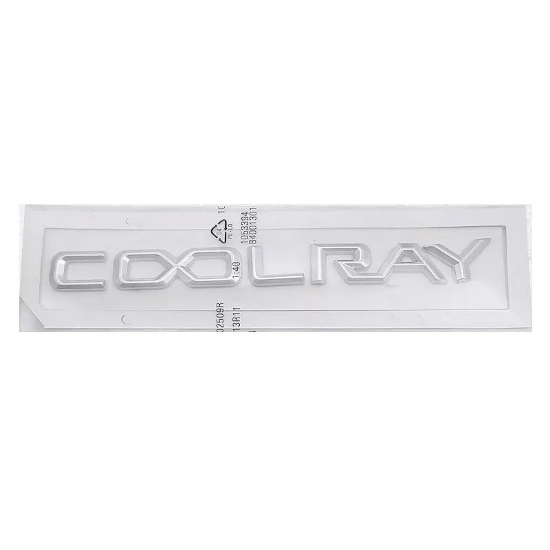 For Geely coolray refitted car stickers ABS black personalized letters logo rear boot label trunk tail stickers side door parts