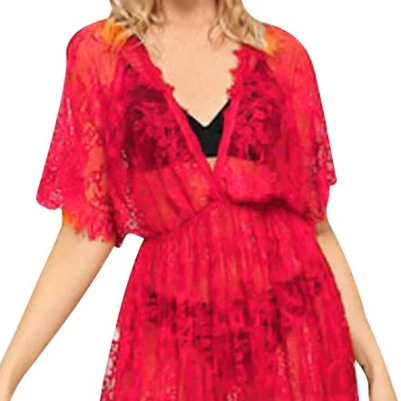 2025 сексуальное кружевное прозрачное платье с глубоким v-образным вырезом и длинными рукавами, облегающее платье со шлейфом для женщин, одежда для сна, сексуальные ночные рубашки, женское ночное платье
