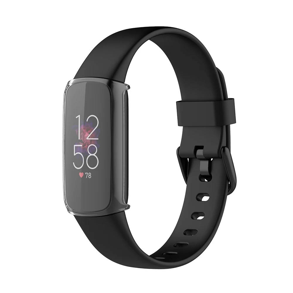 Soft TPU Protective Case For Fitbit Luxe Smart Watch HD Clear Bumper Cover Accessories