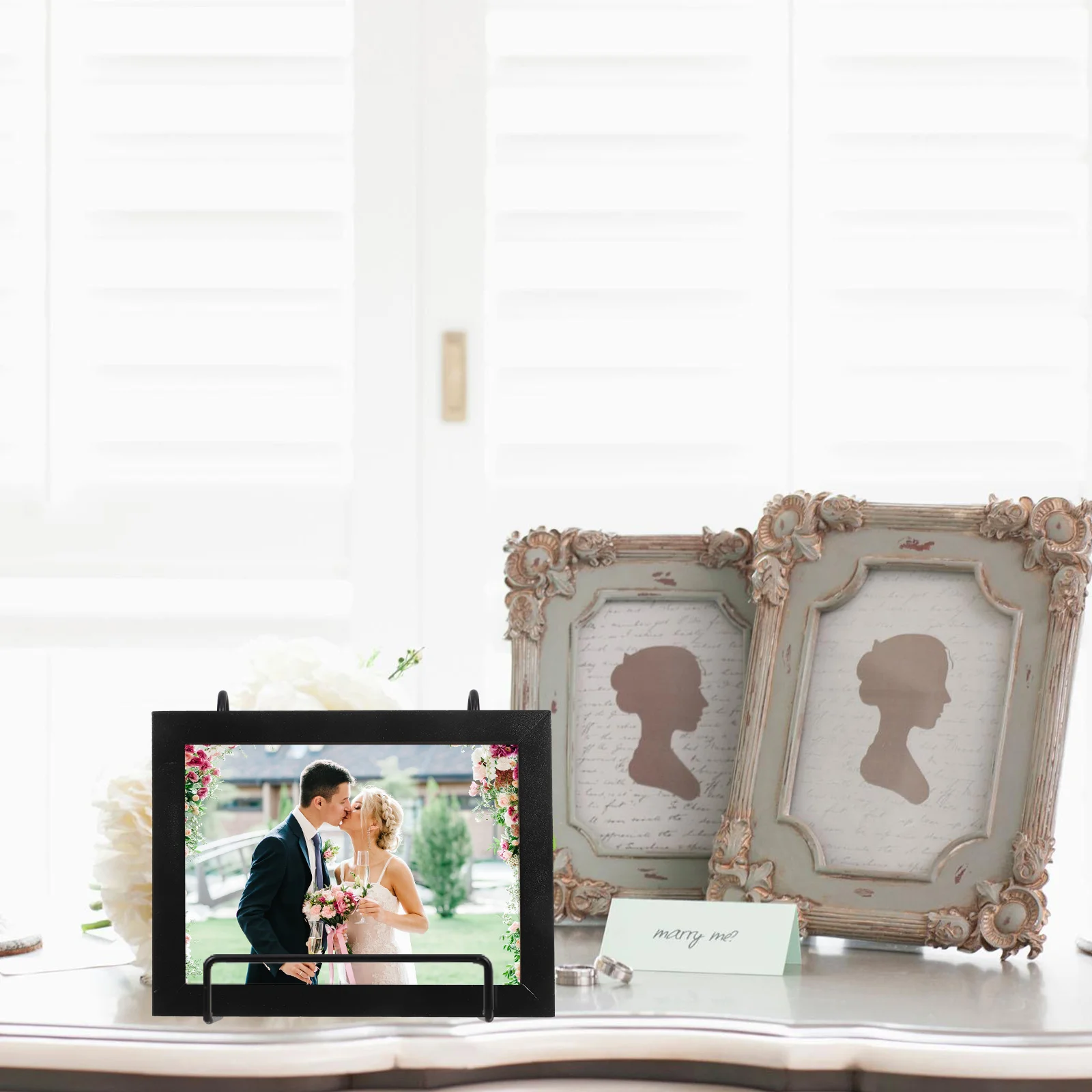 Ferro Plate Display Stand, cavalete, decorativo Racks Set, suporte, Stands, 2 pcs