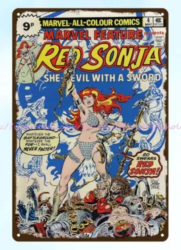 1976 comic Red Sonja metal tin sign latest house interior design