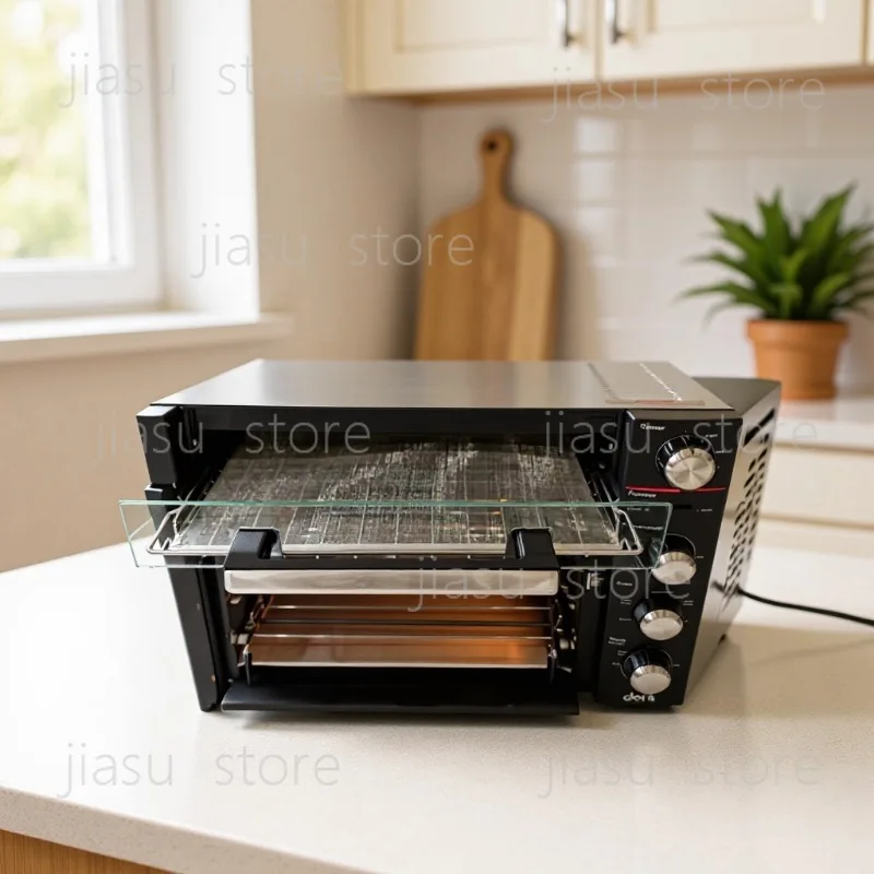 110V Cyclonic Air Fry Oven, Large‑Capacity Multifunctional Electric Oven for Home Oil‑Less Healthy Food Baking