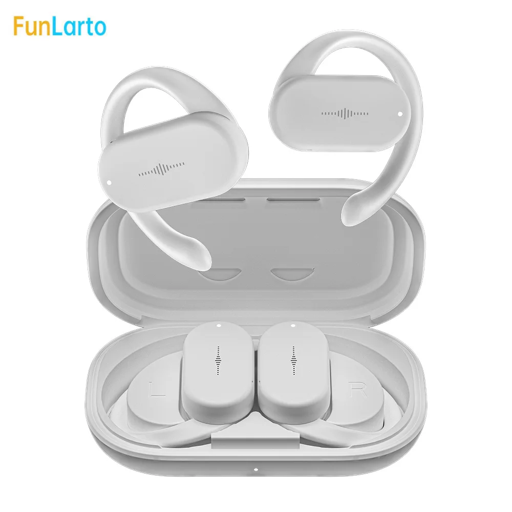 OWS Pro Open Ear Bluetooth Headphones with Rotable Earhook Up to 60 Hours Playtime Air Conduction Headphones with Charging Case