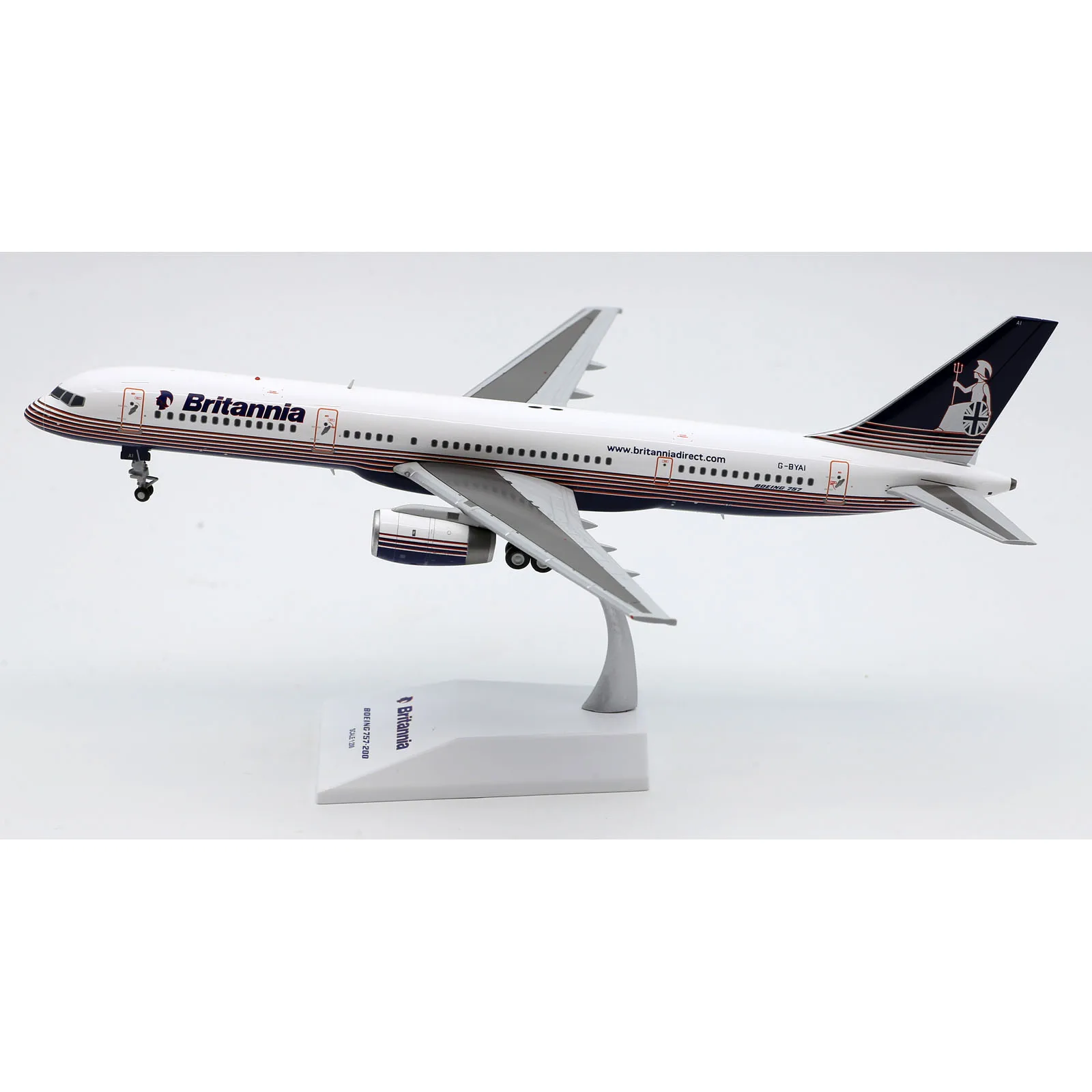 XX2644 Alloy Collectible Plane Gift JC Wings 1:200 Britannia Airways Boeing B757-200 Diecast Aircraft Jet Model G-BYAI
