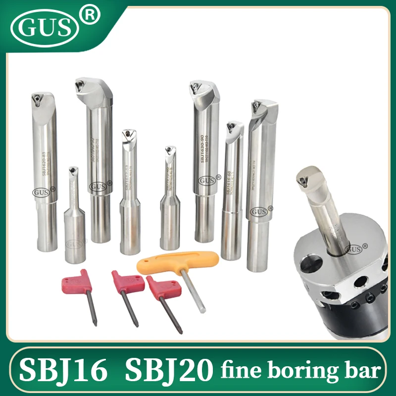 

GUS 1pcs SBJ Machining Center Boring Tool Bar SBJ16 SBJ20 boring bar holder for NBH2084 NBJ16 fine tuning precision boring head